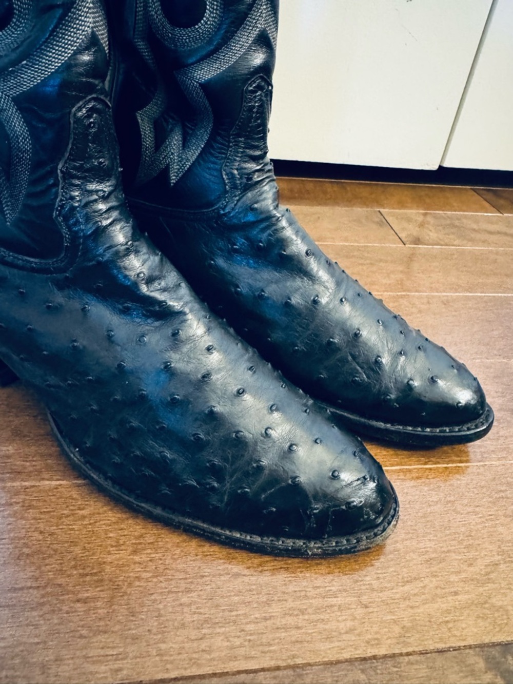 Tony Lama Men’s Exotic Full-Quill Ostrich Leather Western Boots Size 10.5D - Picture 2 of 15
